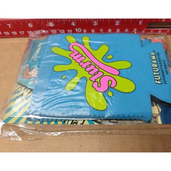 Futurama Slurm Drink Koozie 2 Pack Loot Crate Exclusive 2017 NEW Collectible - Picture 7 of 7